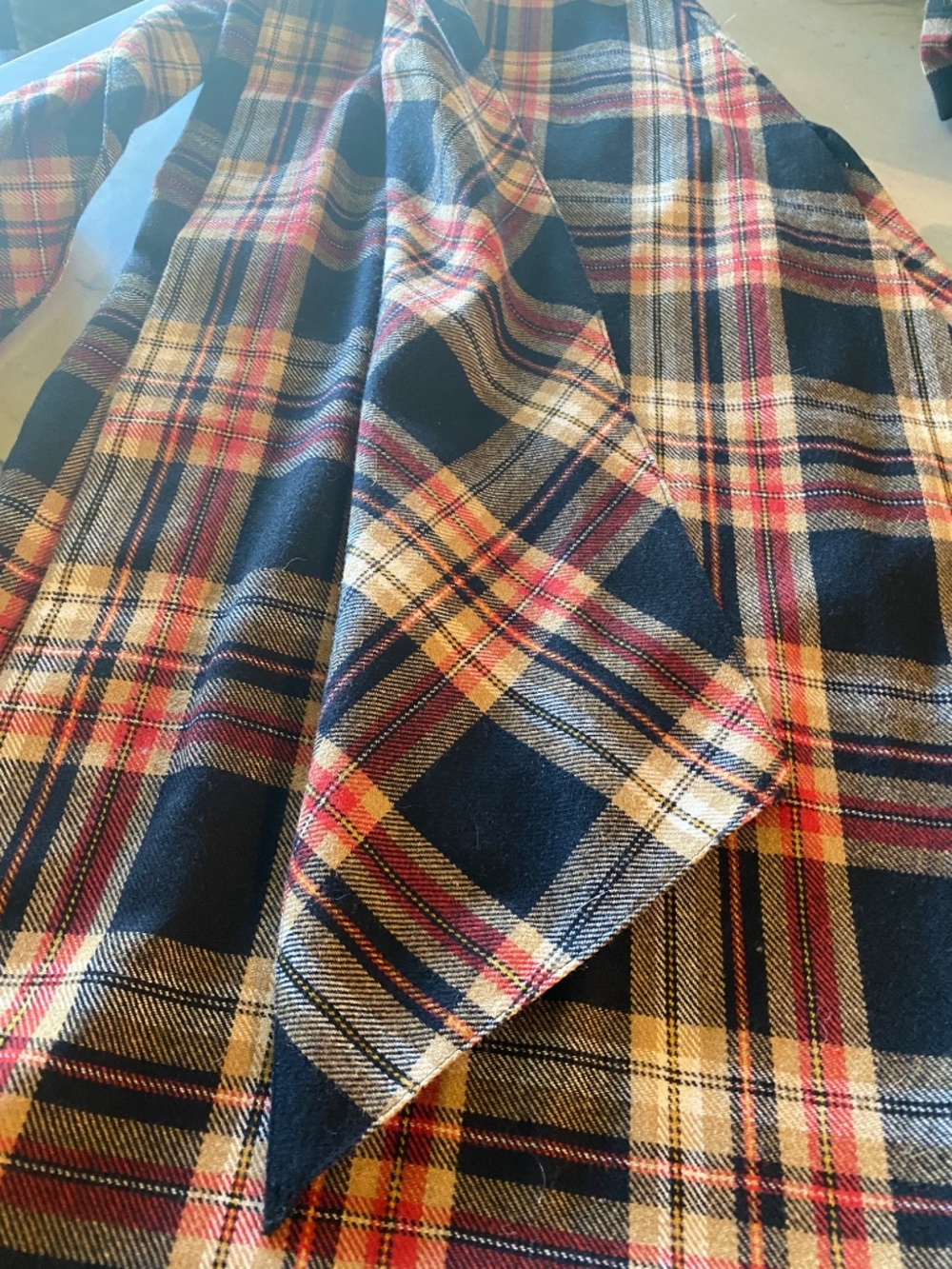 Vintage Scottish Tartan Wool Plaid Outfit: Cape, Skirt and Pants Set (6) - Picture 7 of 12